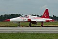 Türk Hava Kuvvetleri'ne bağlı ulusal akrobasi ve gösteri takımı Türk Yıldızları'na ait Canadair NF-5 uçağı