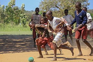 Straßenfußball in Uganda