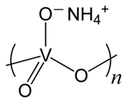 Structuurformule van ammoniummetavanadaat