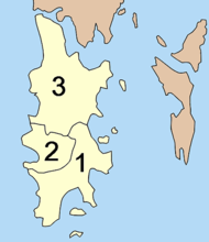 Χάρτης των τριών περιοχών του Πουκέτ