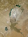 Kurumuş Aral Gölü'nün sol altında Sarıkamış Gölü