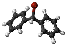 Ball-and-stick model of bromodiphenylmethane