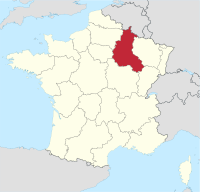 Location of Champagne-Ardenne region in France