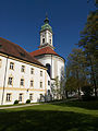 Kirche vom ehemaligen Klostergarten aus