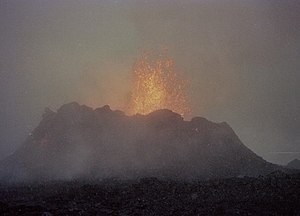 Schlackenkegel-Eruption im System der Krafla (1984)