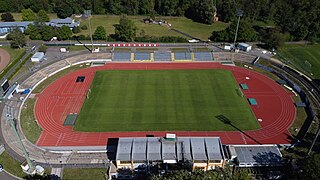 Luftbild des Stadions Oberwerth aus dem Jahr 2020