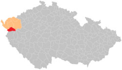 Location in the Karlovy Vary Region within the Czech Republic