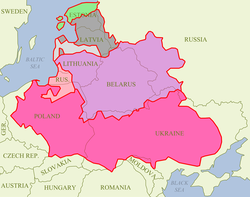 Księstwo Inflanckie harita üzerinde