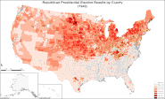 Republican presidential election results by county