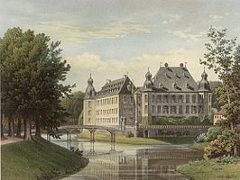 Schloss Dyck tussen 1857 en 1883