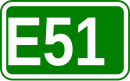 Zeichen der Europastraße 51