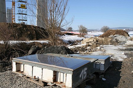 Verschiebungslager für Taktschiebebrücke