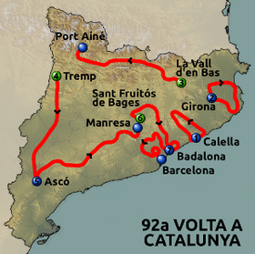 Karte 92. Volta Ciclista a Catalunya