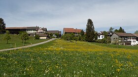 Wetzikon liegt auf einem Ausläufer des Immenbergs, Blick von Süden