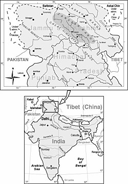 भारत व लद्दाख में ज़ंस्कार की स्थिति