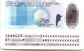 Back side of previous version of DNI card, issued 2012-2020