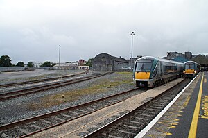 2 IE 22000 Class ICR sets at Galway Ceannt station.