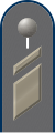 Dienstgradabzeichen eines Stabskorporals der Sanitätstruppe auf Schulterklappe der Jacke des Dienstanzuges für Heeresuniformträger