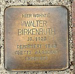 Stolperstein Rehburg-Loccum Mühlentorstraße 26 Walter Birkenruth