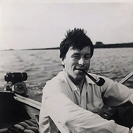 Rob Otte, zeilend op de Gouwzee (1964)