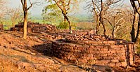 Small stupas on the hill of Saru Maru.