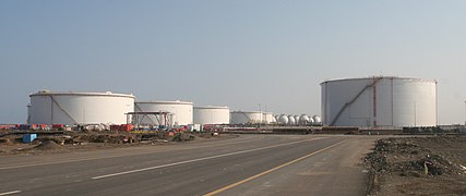 Petrochemical tanks in Sohar.