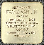 Stolperstein für Franz van Lin (Königstraße 169)