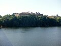 Looking back from Spain to Valença, Portugal