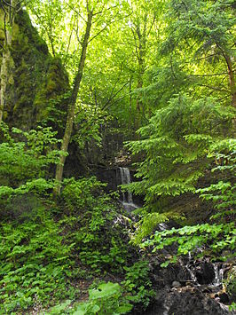 Waterval in het bergmassief Koeziejsky.