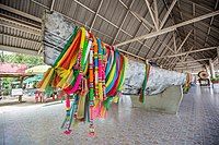 A 300-year-old barge in Phan Thai Norasing Historical Park presumed to be the ruin of army dispatch or royal barge