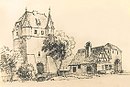 Ostertor: erbaut im 13. Jh., abgerissen im 19. Jh. (Keller, um 1800)