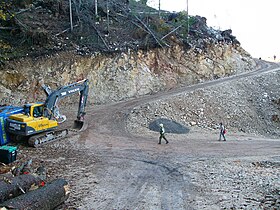 Forststraßenbau im Landschaftsschutzgebiet Untersberg bei Fürstenbrunn, Oktober 2007