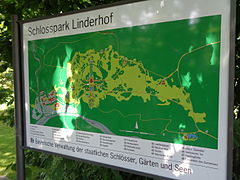 Information board in the surrounding park