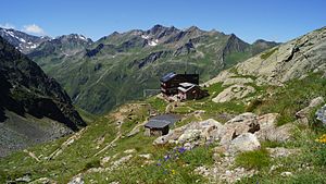 Die Edmund-Graf-Hütte 2016 von Osten