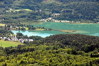 Der Keutschacher See, der größte See des Keutschacher Seentals