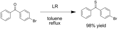 Thionation of a ketone to give a thioketone using Lawesson's reagent