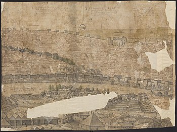 Part of the panoramic view of Constantinople- the western shore of the Golden Horn