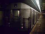 Queens-bound V train of R32s at 23rd Street