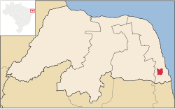 Location in Rio Grande do Norte state