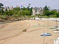 The beach huts on Salinette beach