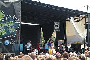 The Academy Is... performing on the Vans Warped Tour in 2008