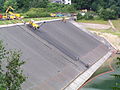 Sanierung des Asphaltversiegelung des Hauptdammes (Sommer 2008)