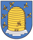 Bienenkorb als Wappenmotiv, hier im Wappen von Ebeleben