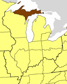 Location of the Diocese of Northern Michigan