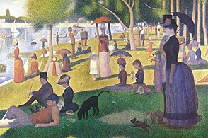 Niedzielne popołudnie na wyspie Grande Jatte (Georges Seurat, Art Institute of Chicago, 1884–1886)