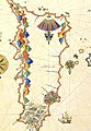 Piri Reis'in Kitab-i Bahriye eserinden Rodos haritası