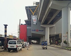 Nangli metro station in Nangli Sakrawati Village (Delhi)