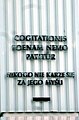 Cogitationis poenam nemo patitur (Ulpian)