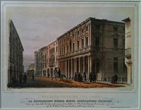 Palazzo Trissino (sul Corso), litografia di Marco Moro dedicata ad Alessandro Trissino, 1847.