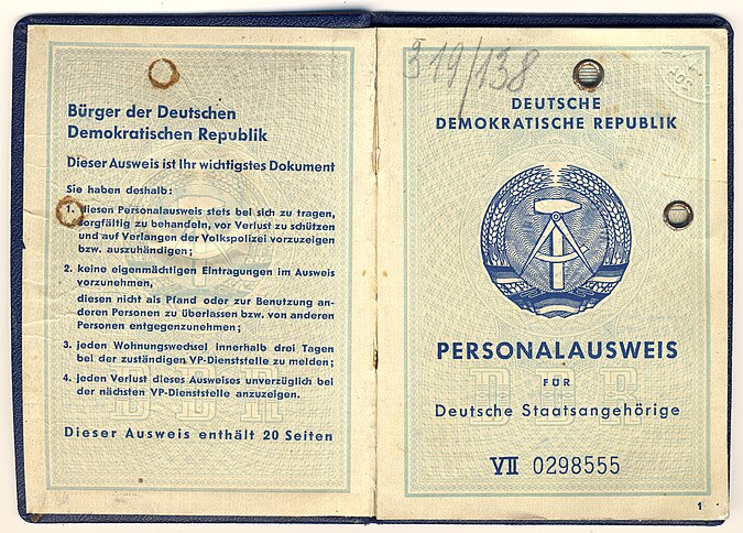 The emblem depicted in an identity card issued in February 1954